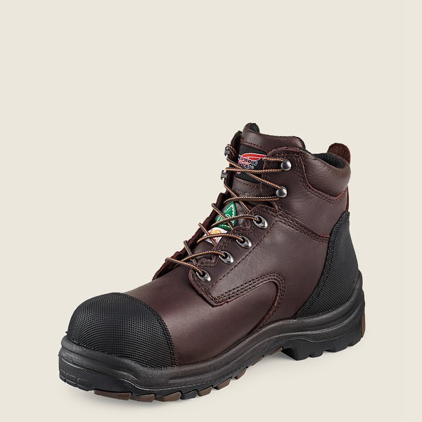 Mens Red Wing King Toe® - 6-inch Waterproof Csa Toe - Safety Boots Black/Brown - UNV836941